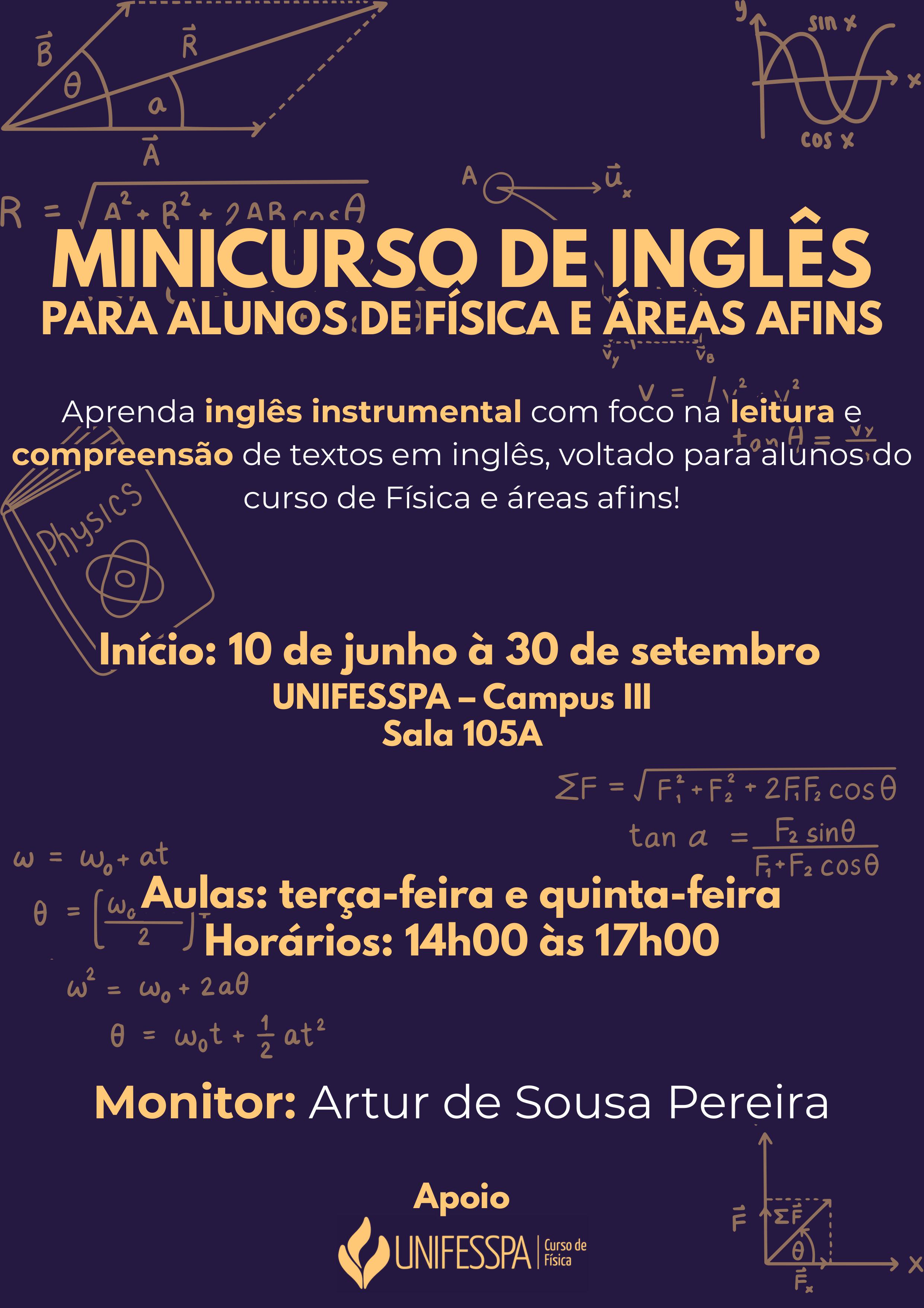 Minicurso de Ingls para alunos de Fsica e reas afins